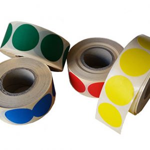 Round coloured stickers